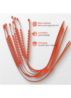 yongsheng Snow Chains with 12 PCS Adjustable Tire Chains for Car/Pickup/Trucks/SUV Anti-slip Snow Tire Chains Universal Tire Chains Winter Driving in Emergency  - Image 2