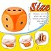 Zomiboo 2 Pcs 23 Large Foam Dice for Classroom Jumbo 6 Sided Giant Dice Casino Party Decoration Squeeze Anxiety Stress Relieve Toy Gifts for Valentines Day Adults Kids Board Game Blue Orange - Image 4