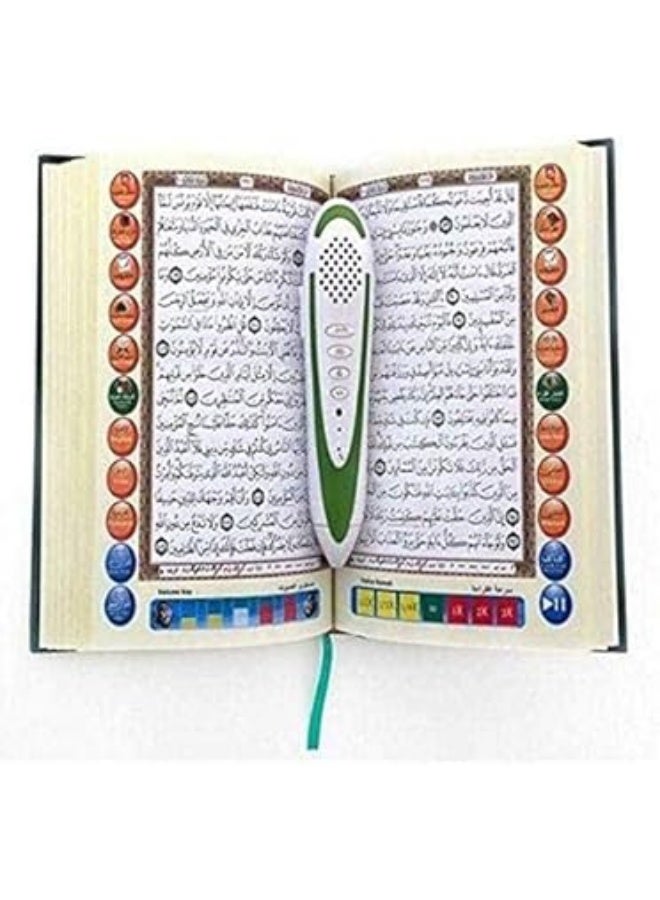 مصحف مع قلم تفسير لقارئ الكلمات صحيح البخاري للمسلمين قارئ رقمي للقرآن مسجل صوتي وترجمة قاموس للتحدث بالإضافة إلى 5 كتب وصندوق ملون - Image 1
