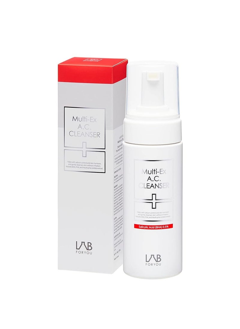 LAB FOR YOU Lab for you] Multi-Ex AC Cleanser | BHA 0.5% | PHA for sensitive skin | Low pH cleanser | Houttuynia Cordata Extract | Salicylic acid  - Image 1