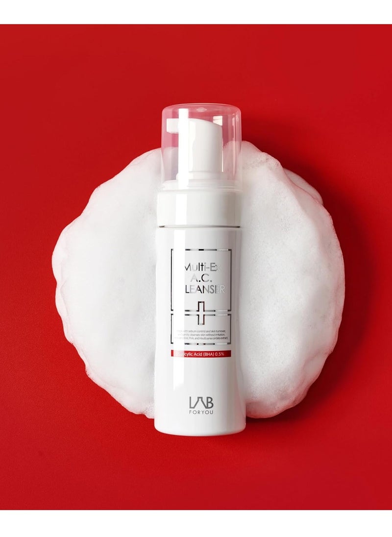 LAB FOR YOU Lab for you] Multi-Ex AC Cleanser | BHA 0.5% | PHA for sensitive skin | Low pH cleanser | Houttuynia Cordata Extract | Salicylic acid  - Image 3
