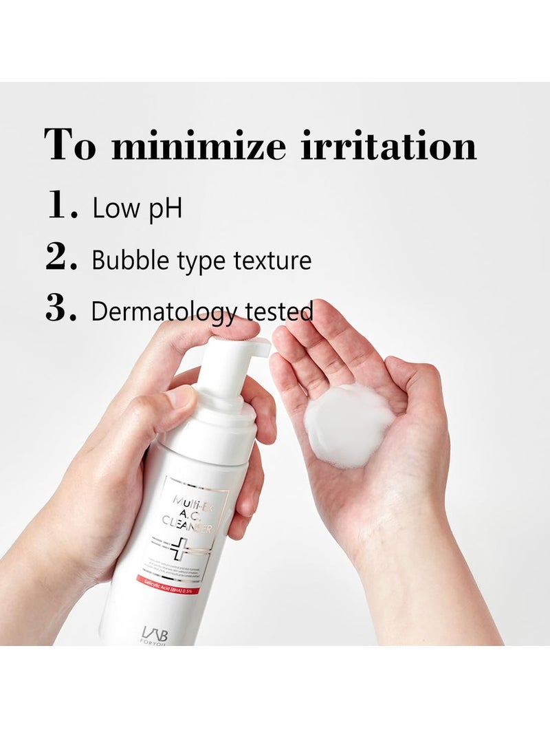LAB FOR YOU Lab for you] Multi-Ex AC Cleanser | BHA 0.5% | PHA for sensitive skin | Low pH cleanser | Houttuynia Cordata Extract | Salicylic acid  - Image 4
