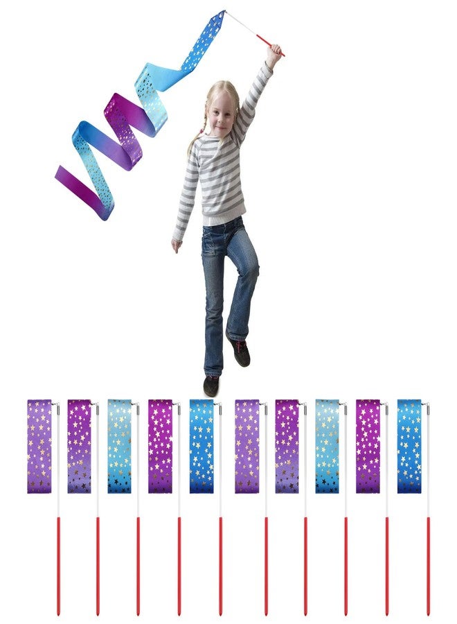 AITIME Ribbon Wands Party Favors for Kids, 20 Pack Rhythmic Gymnastics Ribbon, Girl Birthday ,Outdoor Party Games Supplies, Dance Streamers, Stars Ribbon Dancer - Image 1