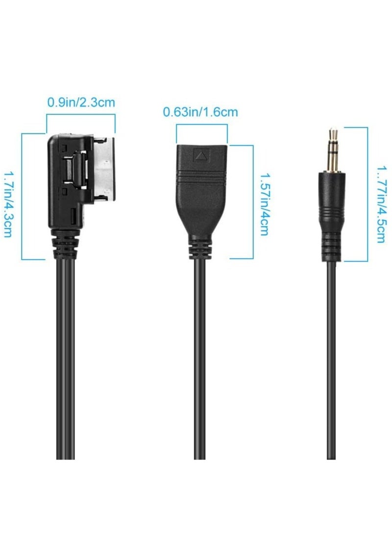 Bukela MDI AMI MMI Music Interface USB + Charger Aux Cable for Audi A6L A8L Q7 A3 A4L A5 A1, Haofy 3.5mm Audio & USB Socket AUX Adapter Cable/Adapter Scart-HDMI to Scart Cable  - Image 2