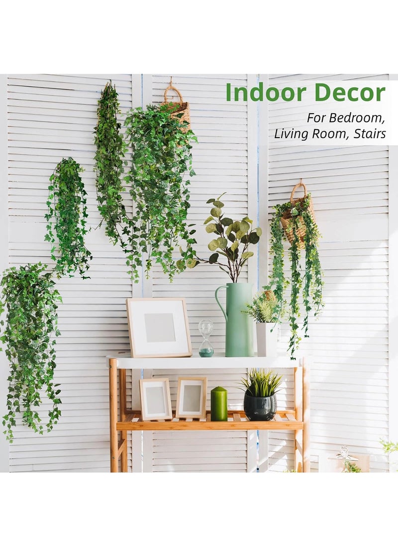 Generic - 2-Pack Artificial Hanging Greenery - Lush Green Leaf Rattan for Home Décor, Durable Simulation Plants for Indoor/Outdoor Use - Image 1