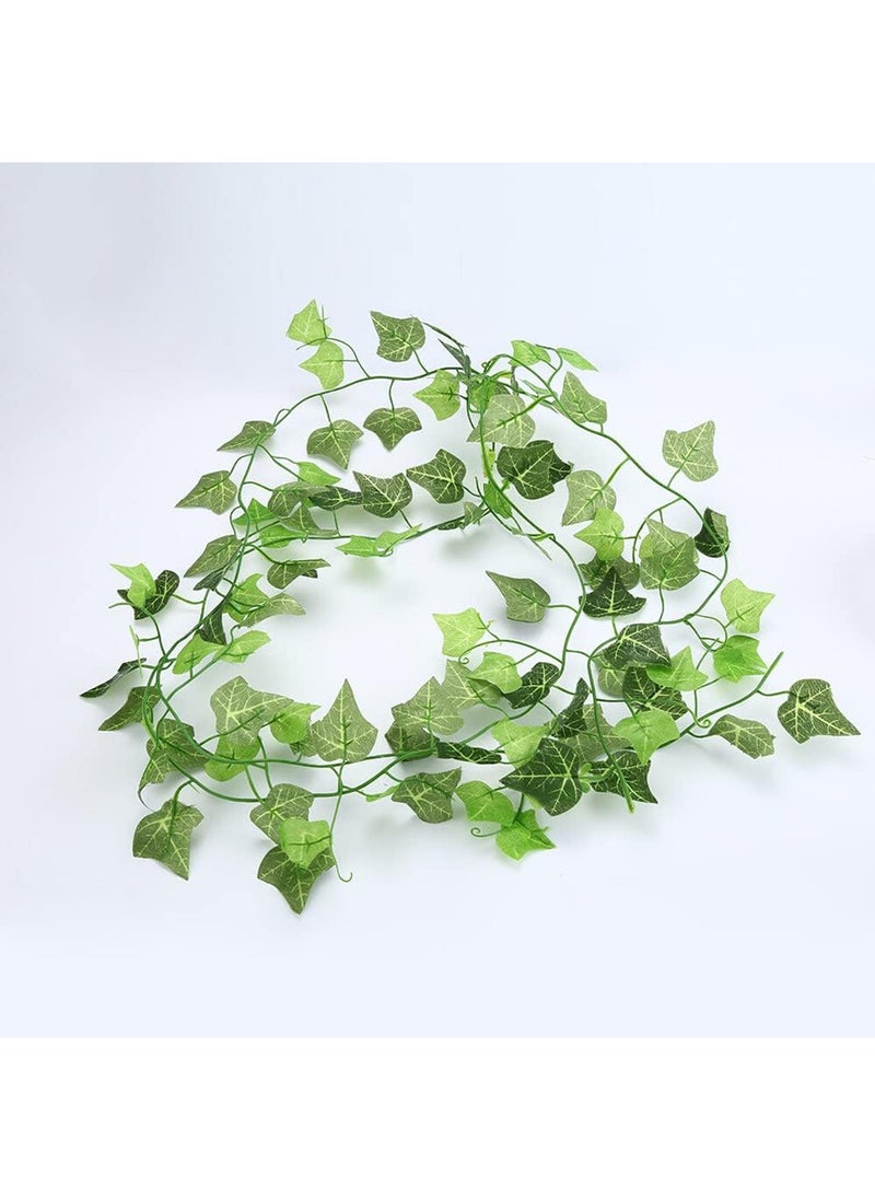 Generic - 2-Pack Artificial Hanging Greenery - Lush Green Leaf Rattan for Home Décor, Durable Simulation Plants for Indoor/Outdoor Use - Image 1