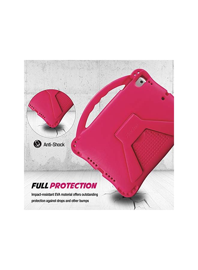 Procases Kids Case for iPad 9.7 2018 2017 (6th 5th Gen) / iPad Pro 9.7 / iPad Air 2 / Air 1, Ultra Shockproof Lightweight Rugged Cover Protective Case with Handle Kickstand -Magenta - Image 3