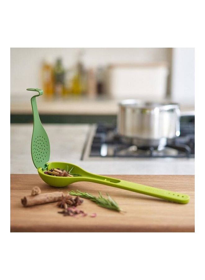 Plastic Flavour-Infusing Cooking Spoon Green  - Image 1
