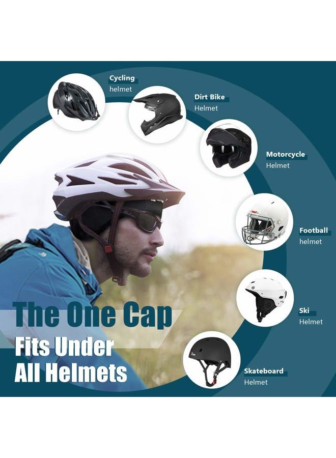 Hikenture Winter Skull Cap Helmet Liner, Thermal Cycling Cap Ski Hat for Men and Women, Cold Weather Running Beanie Fleece Bike Hat,Black - Image 4