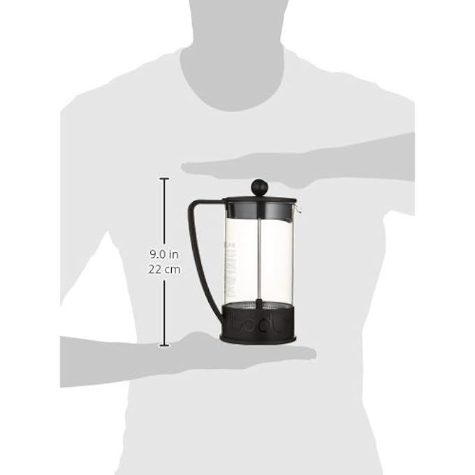 bodum Brazil French Press 1Liter 8Cup Coffee Maker 34Ounce Black 34 Ounce 1093801B - Image 2