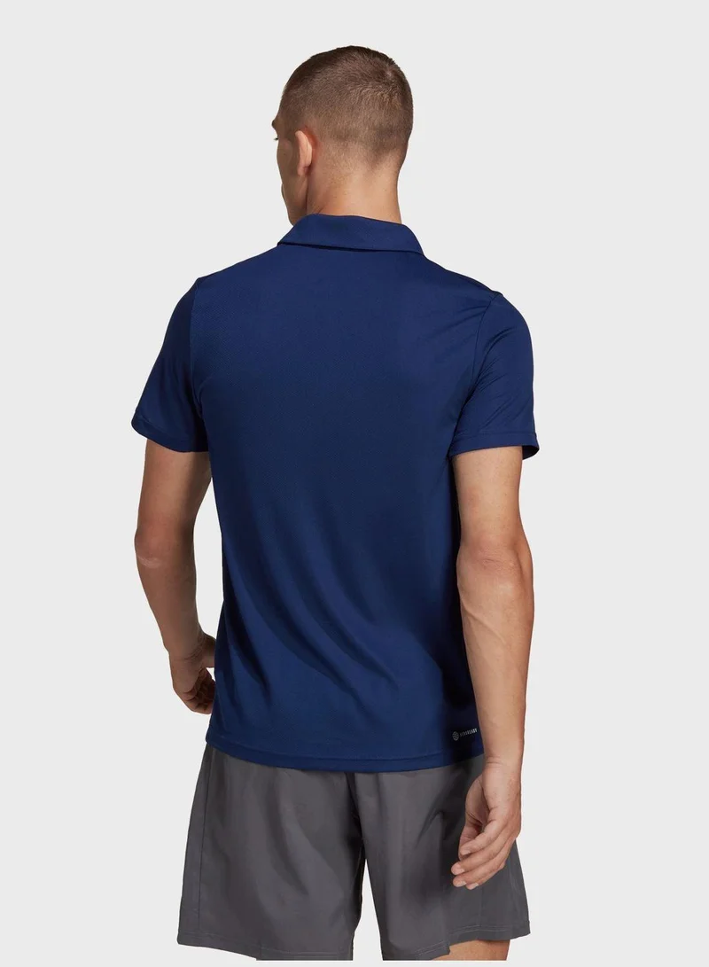 Adidas Tr-Es Base Polo M Blue Training Polo Shirts For Men