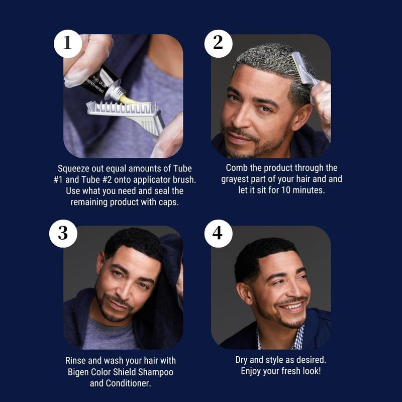 Bigen M4 EZ Color for Men - Dark Brown 3 Pack - Image 2