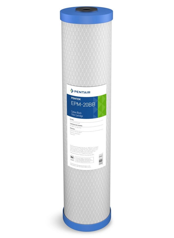 بينتيك فلتر مياه Pentair Pentek EPM-20BB Big Blue Carbon، مقاس 20 بوصة، خرطوشة بديلة معدلة من كتلة كربون Epsilon للمنزل بالكامل مع فلتر كربون نشط مسحوق (PAC)، مقاس 20 بوصة × 4.5 بوصة، 10 ميكرون - Image 1