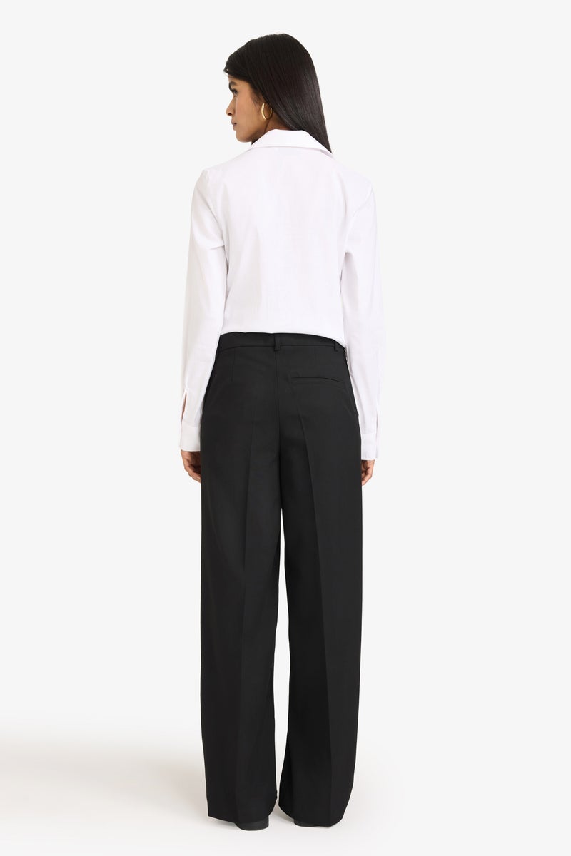 DeFacto Black Woman Straight Fit Trousers Casual - Image 5