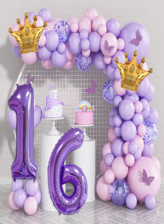 MXYEVL Purple 8 Balloon 40 Inch,Giant Number 8 & Mini Crown Balloons Set for Girl Boy 8th Birthday Party Decorations,Purple Birthday Party Decorations Supplies Birthday Digital Balloon - Image 5
