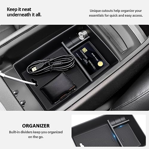 Nosxxus Center Console Accessory Organizer for 2023 Mercedes Benz EQE350,Armrest Storage Box Insert Tray Compatible with Mercedes Benz EQE350 EQE350+ EQE500 EQS 450+ 400 580 AMG 2023+Interior Accessory - Image 3