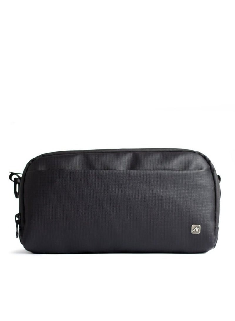 Ar supply AR Power Kit by Arij Bags | Multi-Use Crossbody and Hand Bag for Work and Daily Use, 2 Main Compartments, Outer Pocket and Multiple Inner Dividers, Lightweight Practical Design (23 × 13 × 9 cm) (Black) - Image 1