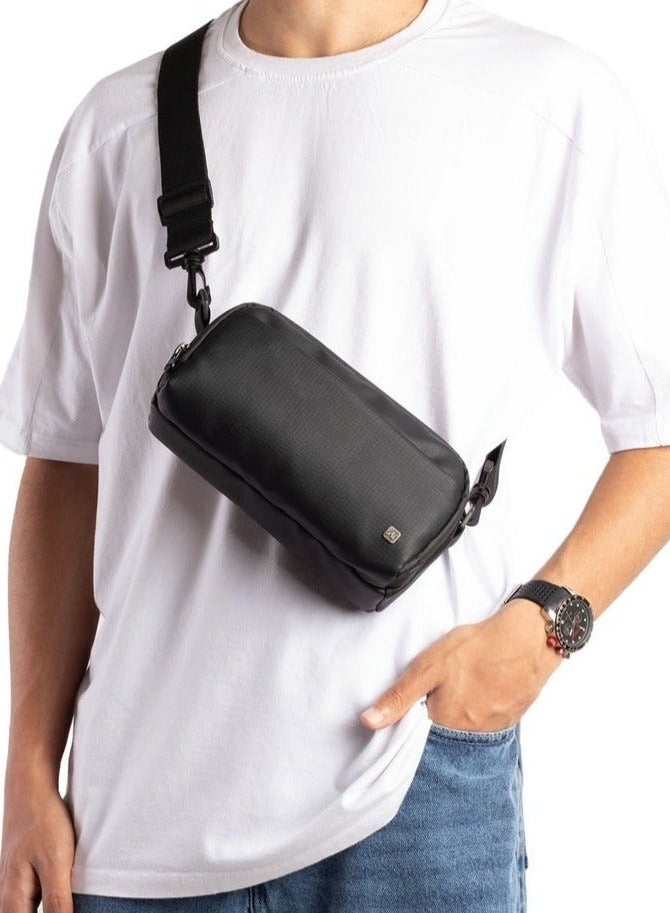 Ar supply AR Power Kit by Arij Bags | Multi-Use Crossbody and Hand Bag for Work and Daily Use, 2 Main Compartments, Outer Pocket and Multiple Inner Dividers, Lightweight Practical Design (23 × 13 × 9 cm) (Black) - Image 2