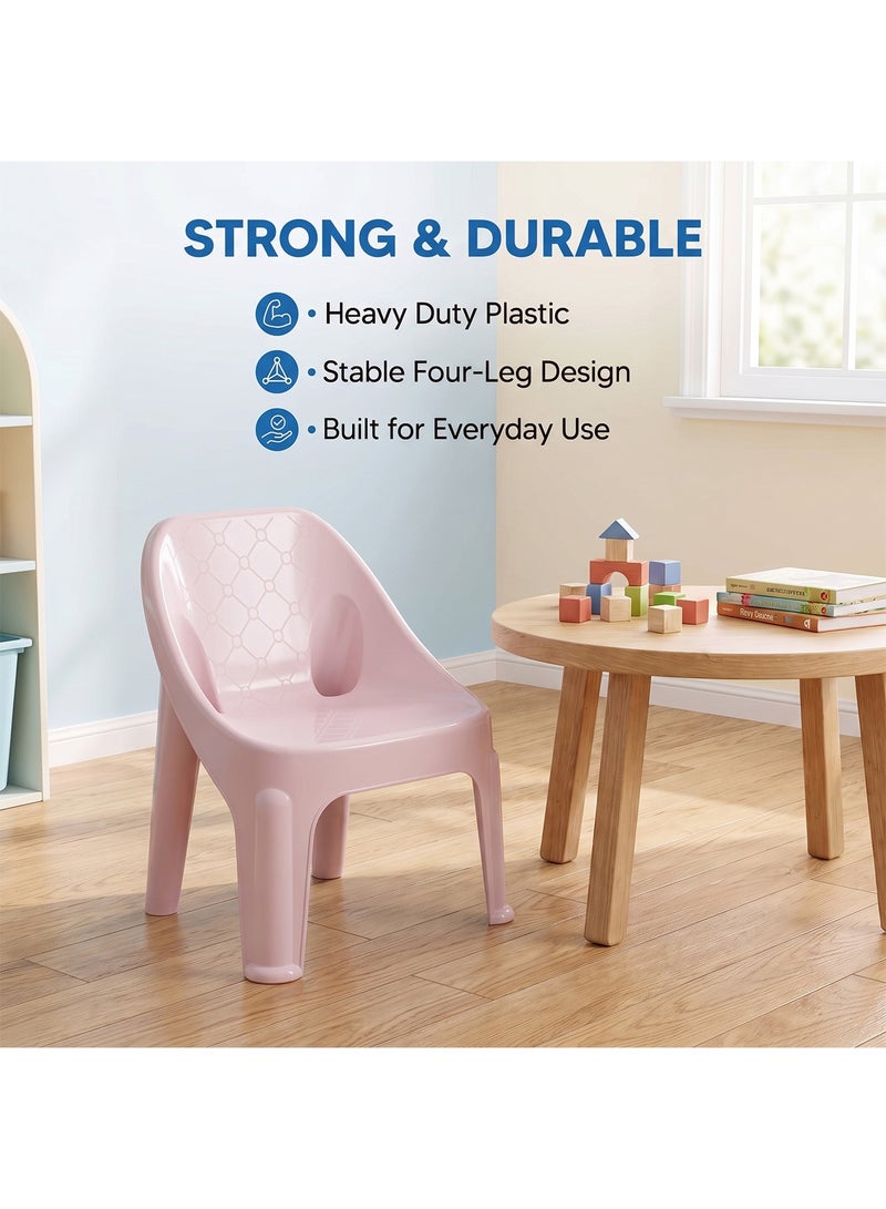 Taimi Panda Plastic Kids Chair 47x30x37cm - Comfortable and Safe Design Chair, Versatile Children's Seat for Indoor and Outdoor Use, Ideal for Playrooms, Nurseries, Garden and Home - Pink - Image 5
