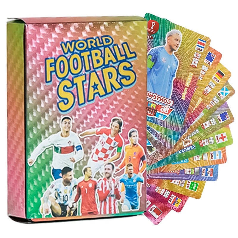 PN AVAN Football Card Set Waterproof Plastic Card Rainbow 55 Card (Rainbow Colour) - Image 1
