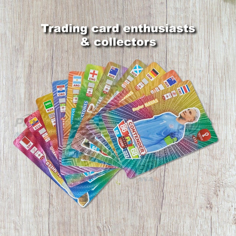 PN AVAN Football Card Set Waterproof Plastic Card Rainbow 55 Card (Rainbow Colour) - Image 2