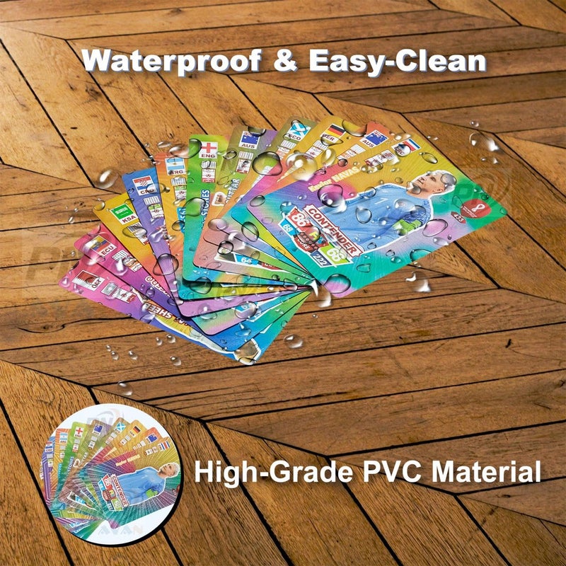 PN AVAN Football Card Set Waterproof Plastic Card Rainbow 55 Card (Rainbow Colour) - Image 3
