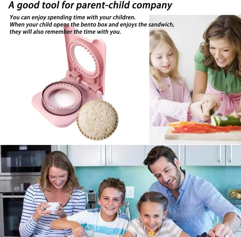 CLOUDHOME Sandwich Maker Bread Cutter and Sealer Square Pocket Sandwiches Cutter Uncrustables Maker Multicolor Pack of 1 Round