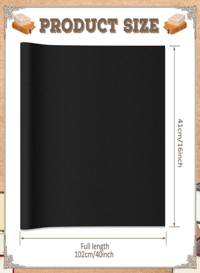 Geyoga Book Cloth Cover for Binding 40 x 16 Inch Self Adhesive Fabric Book Binding Cloth Archival Supplies for Books Album Scrapbooking Documents(Black) - Image 2