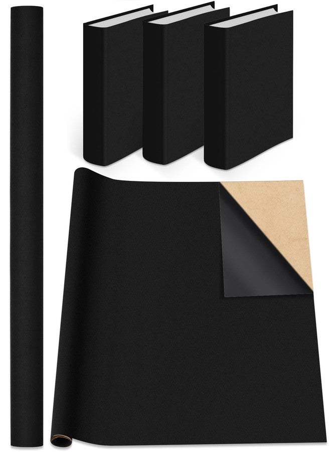 Geyoga Book Cloth Cover for Binding 40 x 16 Inch Self Adhesive Fabric Book Binding Cloth Archival Supplies for Books Album Scrapbooking Documents(Black) - Image 1