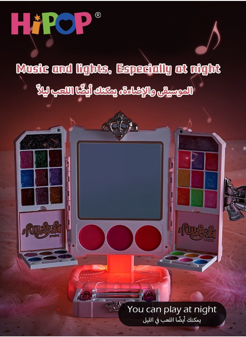 HIPOP Kid Makeup Set,Portable Cosmetic Toys Washable and Nontoxic,Girls Pretend Play Toy  - Image 5