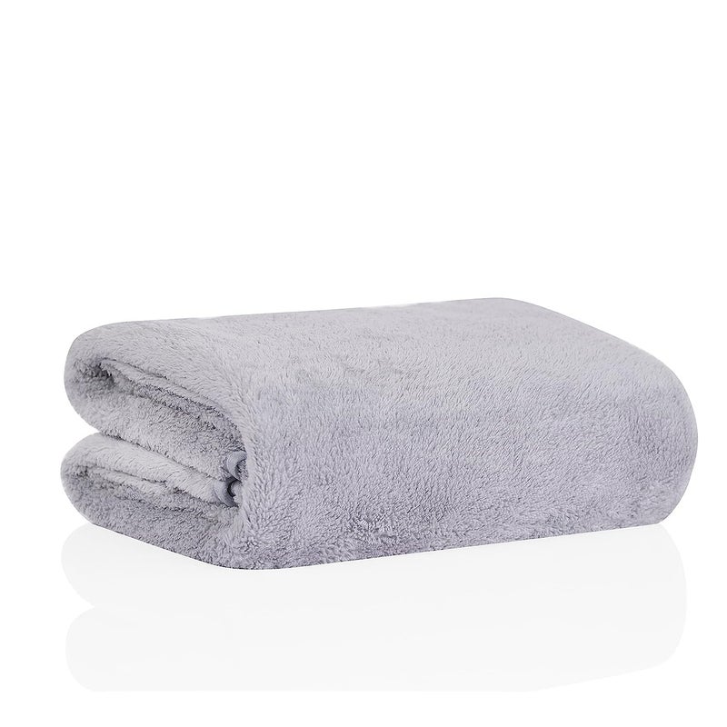 Glivary Microfiber Large Bath 300 TC Towels | (70X140) Extra Soft Plush & Quick Dry High Absorbency Large Size Towels For Bathing (Grey) - Image 5