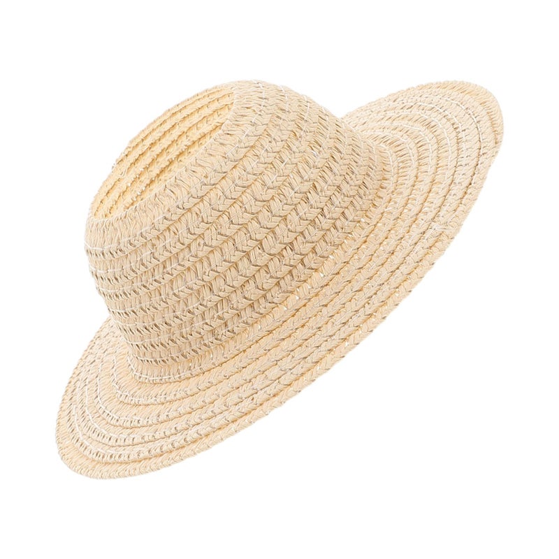Mini Straw Top Hat for Dolls Sun Protection Travel Friendly Decoration Small Size - Image 2