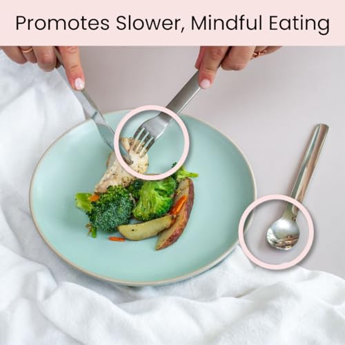 Uba Portion Control Flatware & Bariatric Diet Utensils Set with Silicone Case (1) - Image 2