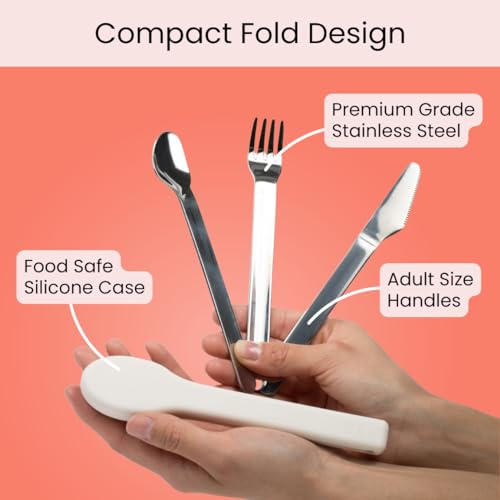 Uba Portion Control Flatware & Bariatric Diet Utensils Set with Silicone Case (1) - Image 5