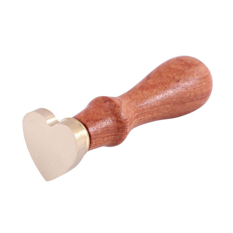 Yoption 25mm Blank Wax Seal Stamp Heart Shape Brass Head Without Carving for Invitations Envelopes Wine Packing Gift Wrapping DIY