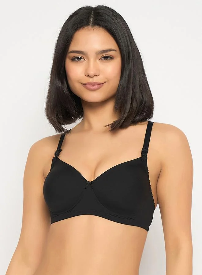 Clovia Clovia Pack of 2 - Self-Striped Padded Non-Wired Full Coverage Multiway T-Shirt Bra