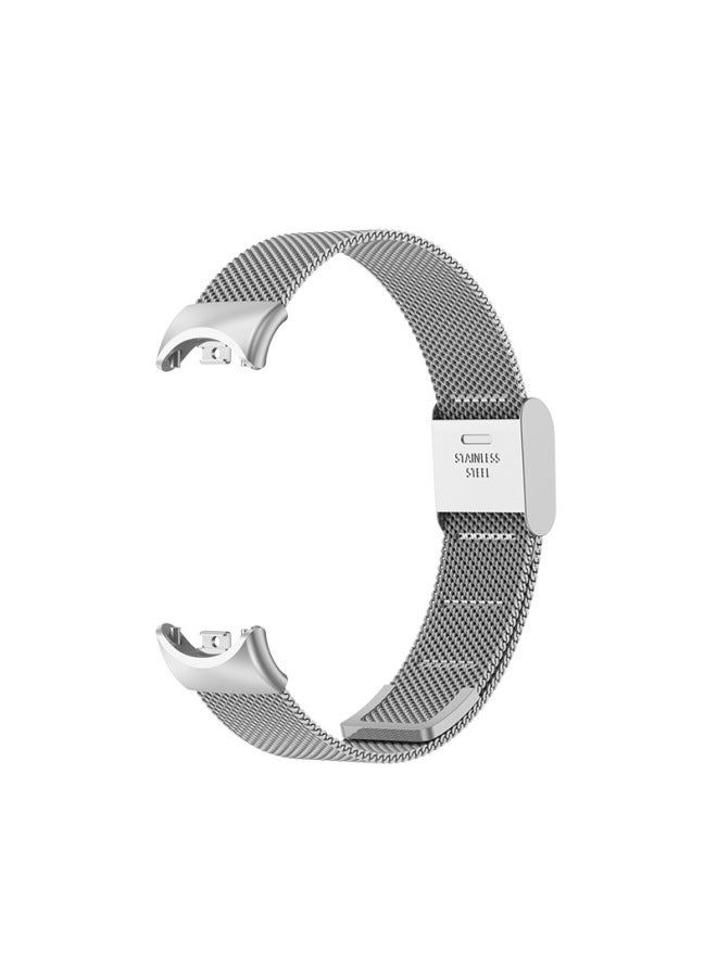 For Mi Band 9 Watch Strap Mi Band 8 Watch Strap Mi 9 Magnetic Three Beads Stainless Steel Watch Strap Wristband - Image 1