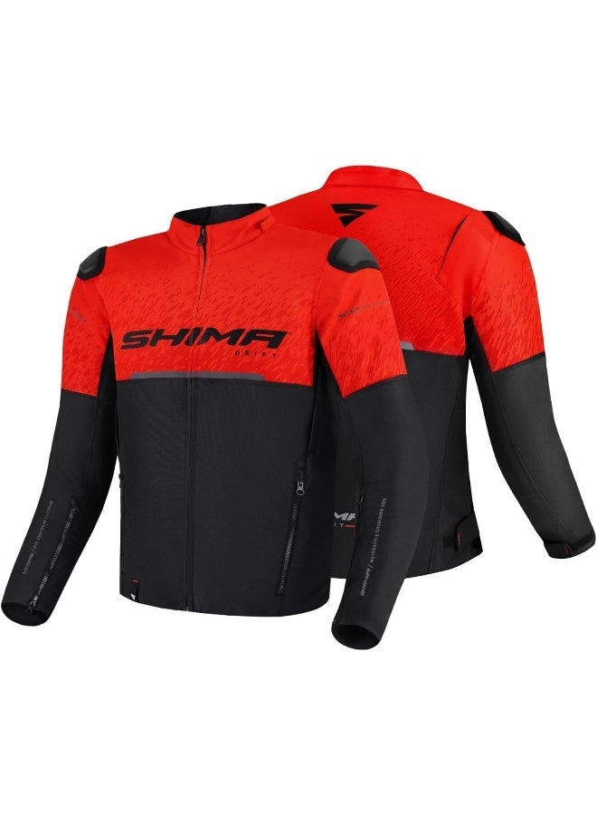 SHIMA Drift Men's Motorcycle Jacket Red - Image 3