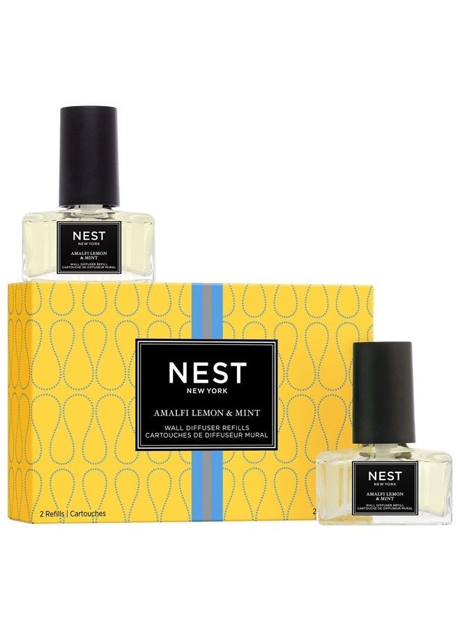 NEST FRAGRANCES Amalfi Lemon & Mint Wall Diffuser Refill, Set of 2  - Image 1