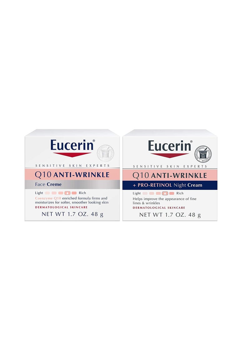 Eucerin - Eucerin Q10 Anti Wrinkle Bundle Day Cream and Night Cream For Face - Image 1
