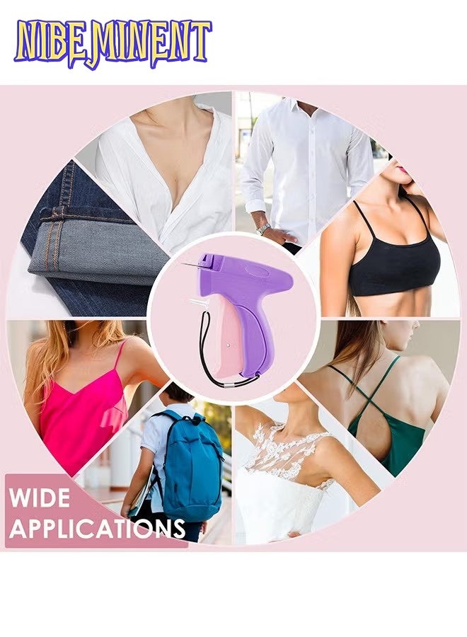 NIBEMINENT Fine Stitch Gun Stitchy Quick Clothing Fixer for Clothes,Micro Tagging Gun for Clothing with 5 Fine Needles & 1000 Pcs Fasteners,Mini Speedy Sticky Sewing Gun Hemming Tool (Purple) - Image 3