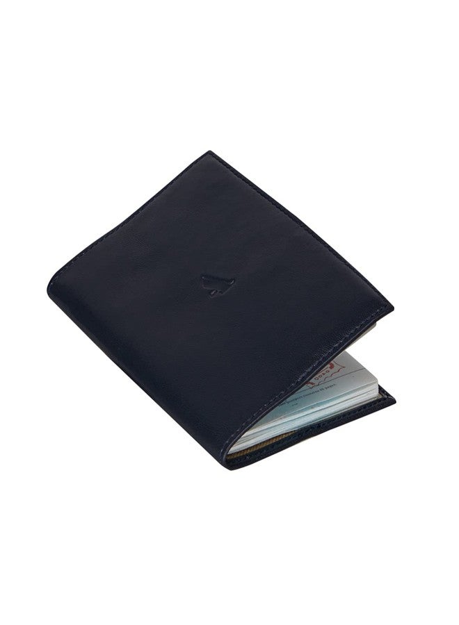 Adamis Unisex Leather Passport Cover Holder W73 Blue - Image 4