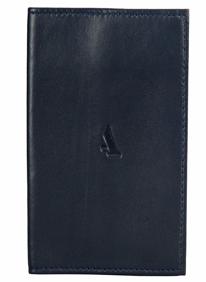 Adamis Unisex Leather Passport Cover Holder W73 Blue - Image 2