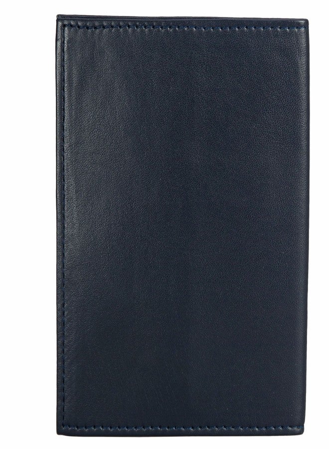 Adamis Unisex Leather Passport Cover Holder W73 Blue - Image 3