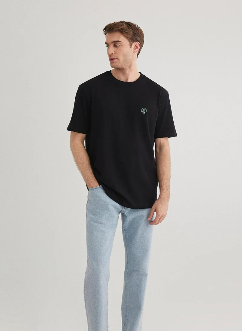 MAVI Mavi Logo Printed Black T-Shirt