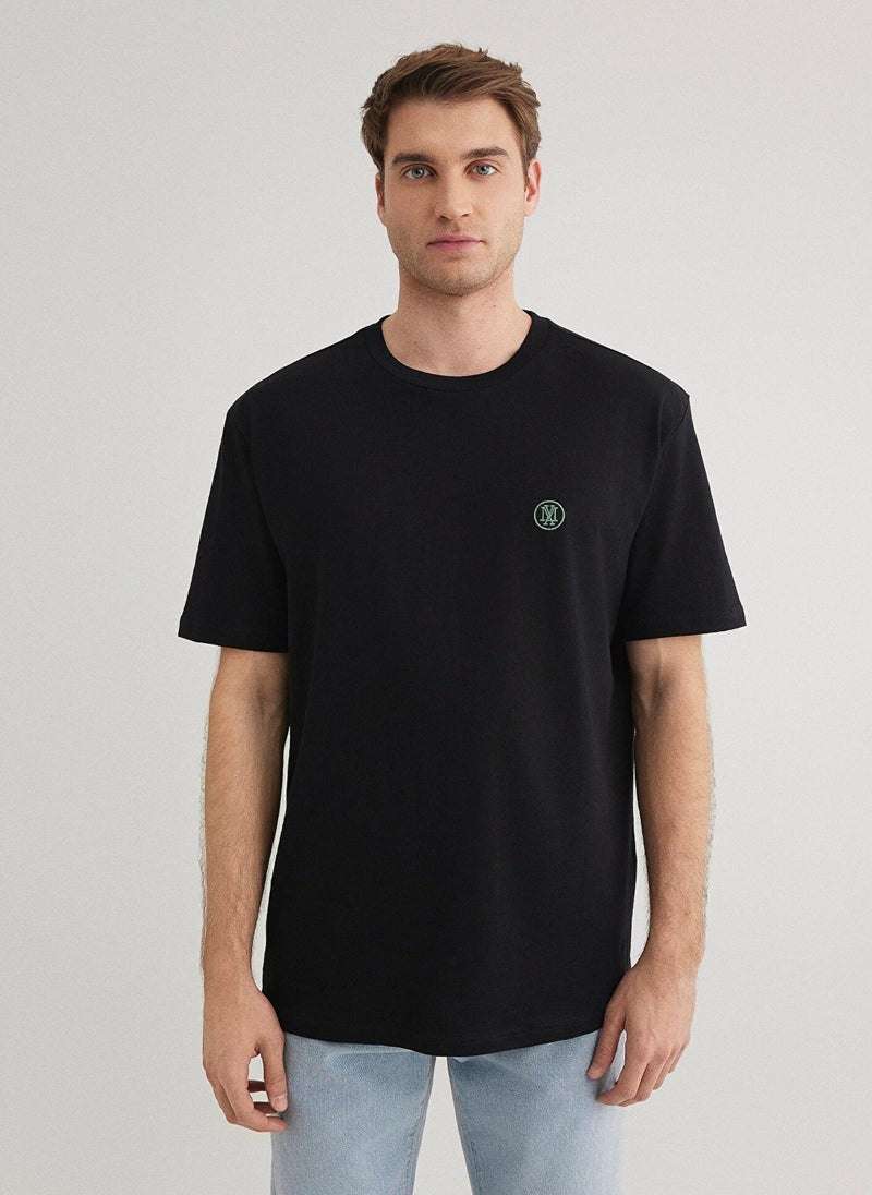 Mavi Logo Printed Black T-Shirt - Image 3