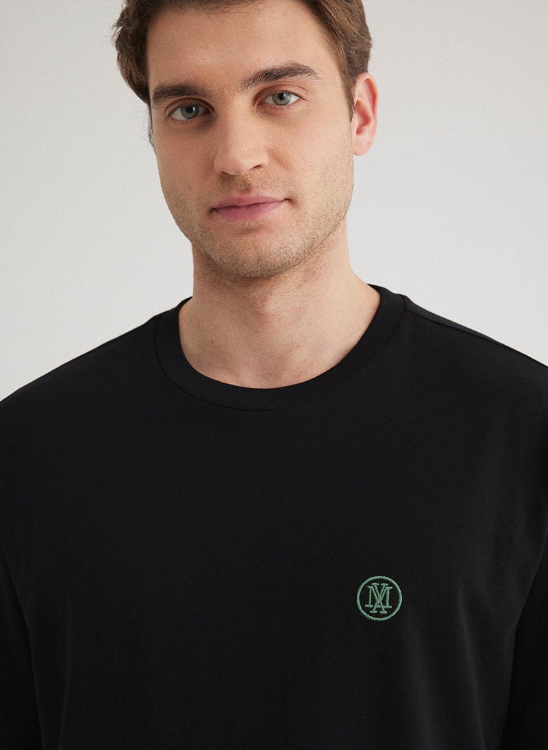 Mavi Logo Printed Black T-Shirt - Image 5
