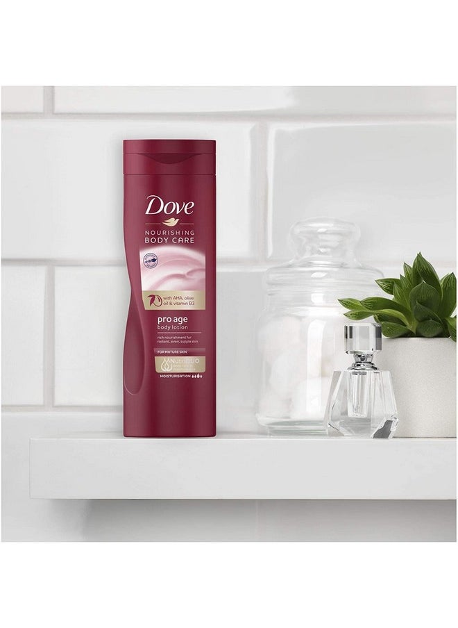 Dove - Body Love Pro Age Body Lotion For Mature Skin 48Hrs Moisturisation Paraben Free With Vitamin B3 & Olive Oil For Nourished Radiant Skin 400 Ml - Image 1