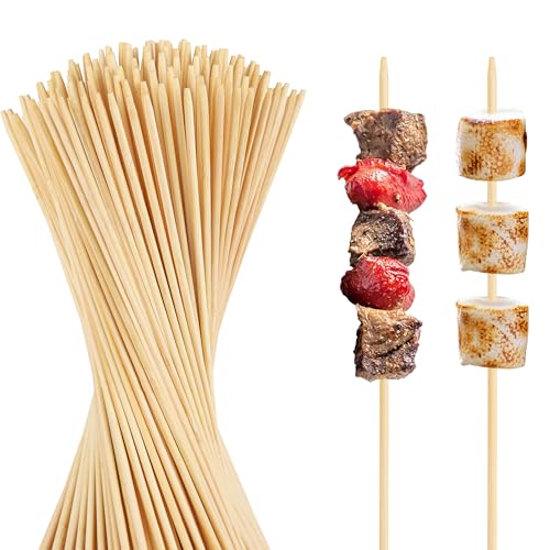 BBQStyle Natural Bamboo Smores Sticks 17.5", 40 PCS Marshmallow Roasting Skewers, Extra Long 5MM Thick Heavy Duty Wooden S'more Sticks for Grilling, Camping Fire, Caramel Candy Apple, Hot Dog - Image 1