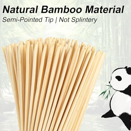 BBQStyle Natural Bamboo Smores Sticks 17.5", 40 PCS Marshmallow Roasting Skewers, Extra Long 5MM Thick Heavy Duty Wooden S'more Sticks for Grilling, Camping Fire, Caramel Candy Apple, Hot Dog - Image 5